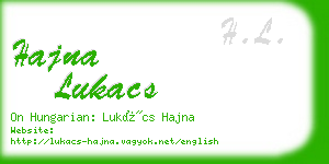 hajna lukacs business card